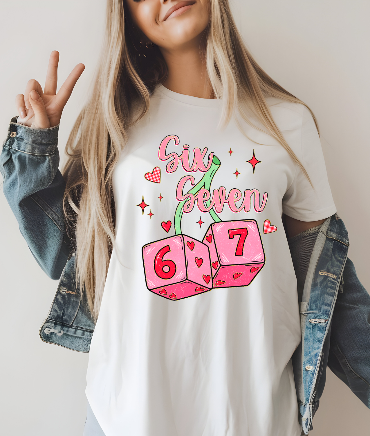 67 Six Seven Cherry Dice DTF Transfer