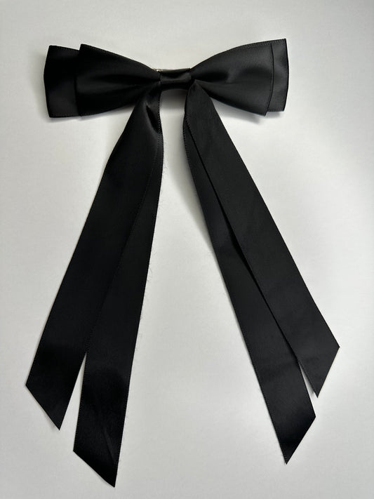 Black Bow with Alligator Clip