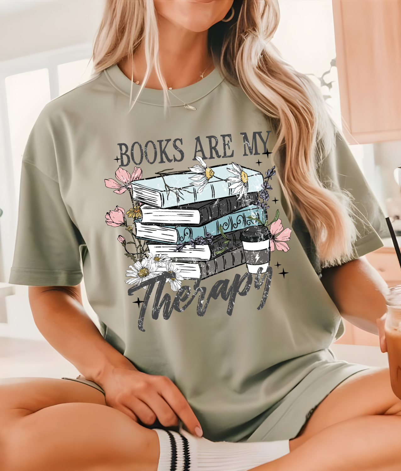 Books are my Therapy DTF Transfer