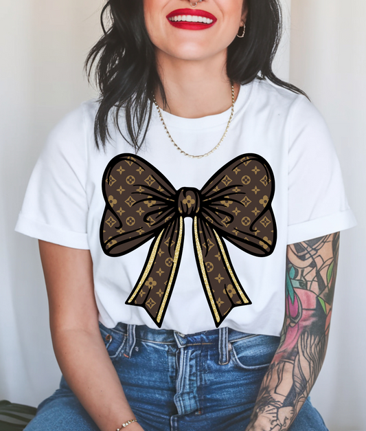 Brown Luxury Bow DTF Transfer
