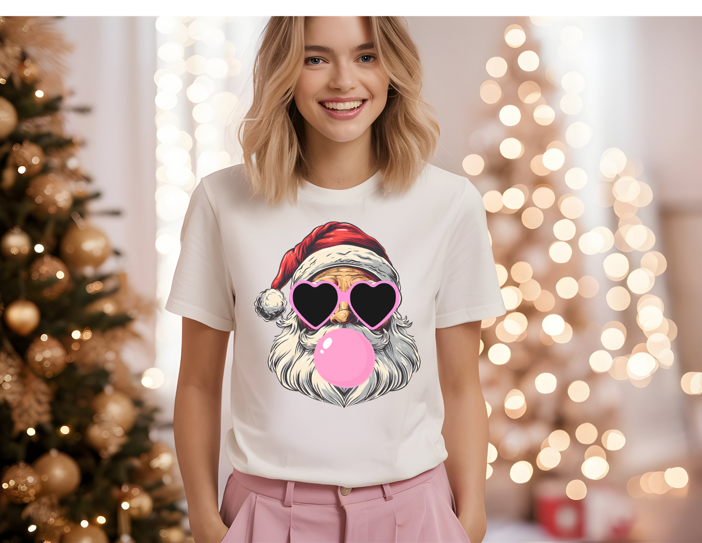 Bubble Gum Santa DTF