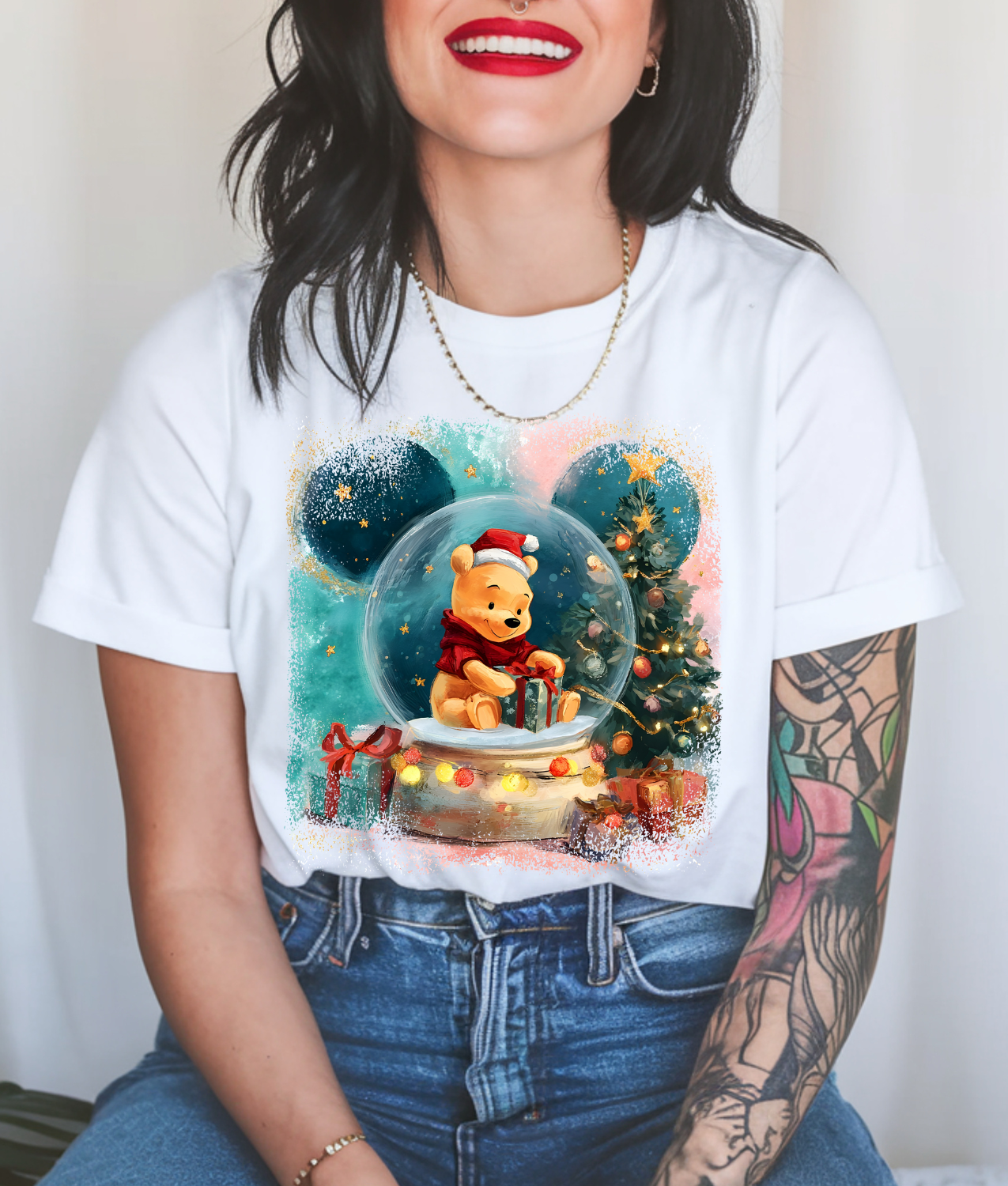 Christmas Bear Snowglobe DTF Transfer