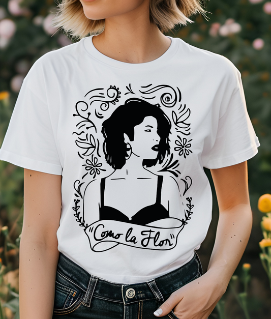 Como la Flor Single Color Screen Print - Black Ink