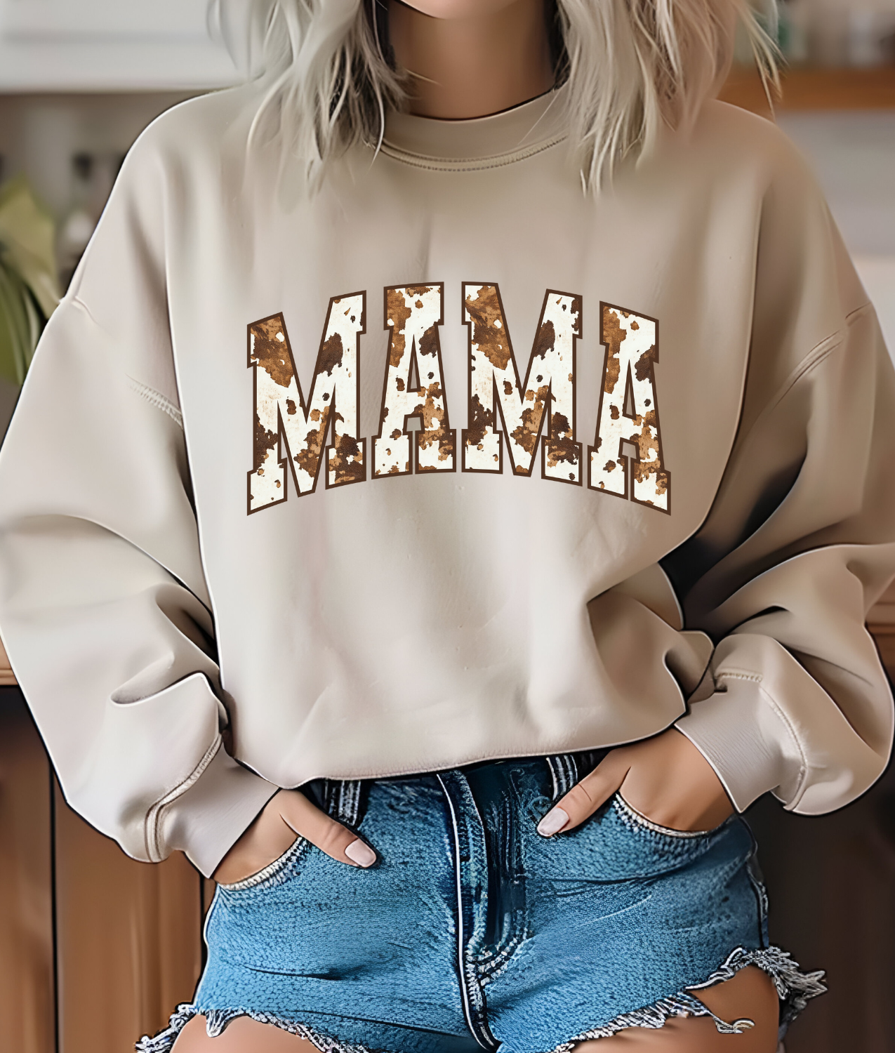 Cow Print Mama DTF Transfer