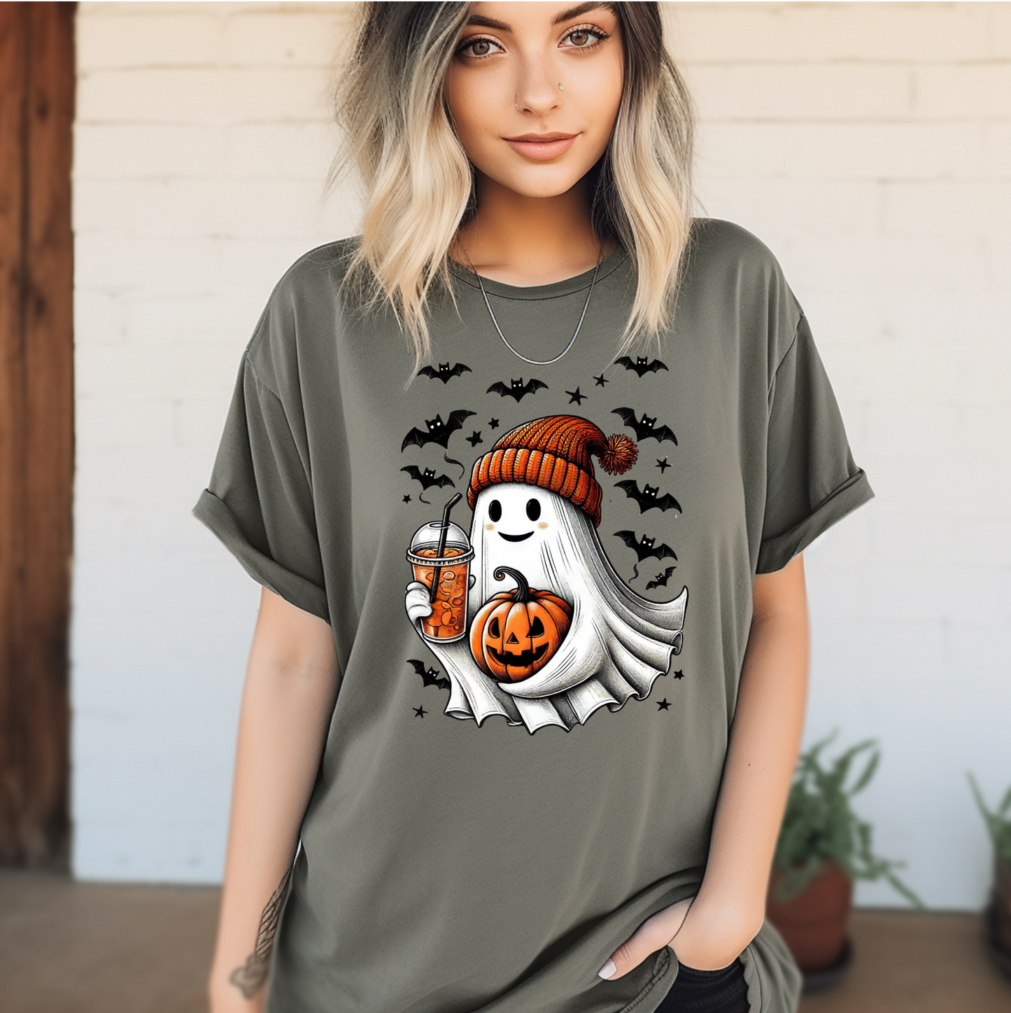 Cute Coffee Ghostie DTF