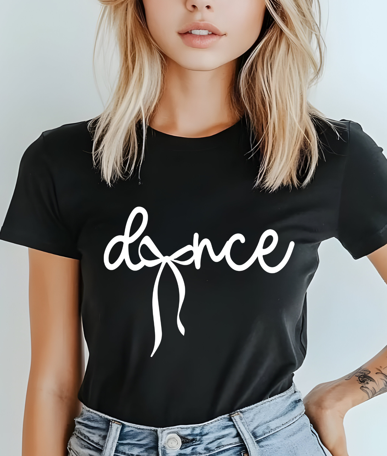 Dance Bow White DTF Transfer