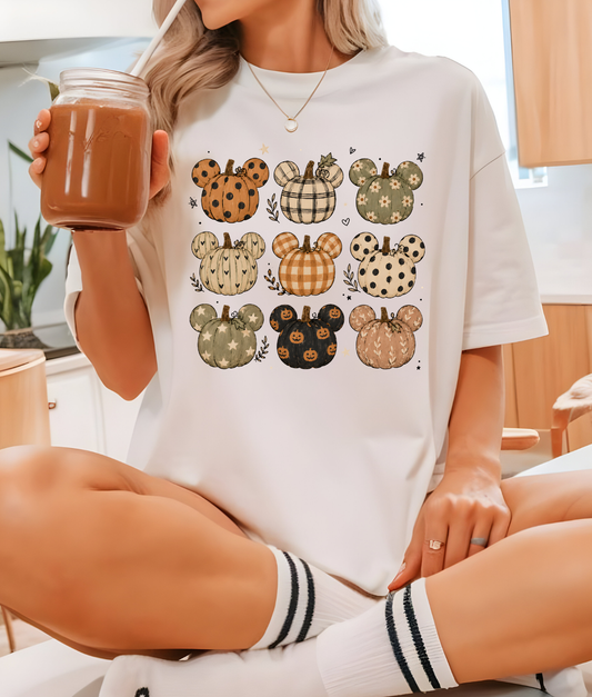 Fall Mouse Pumpkins DTF Transfer