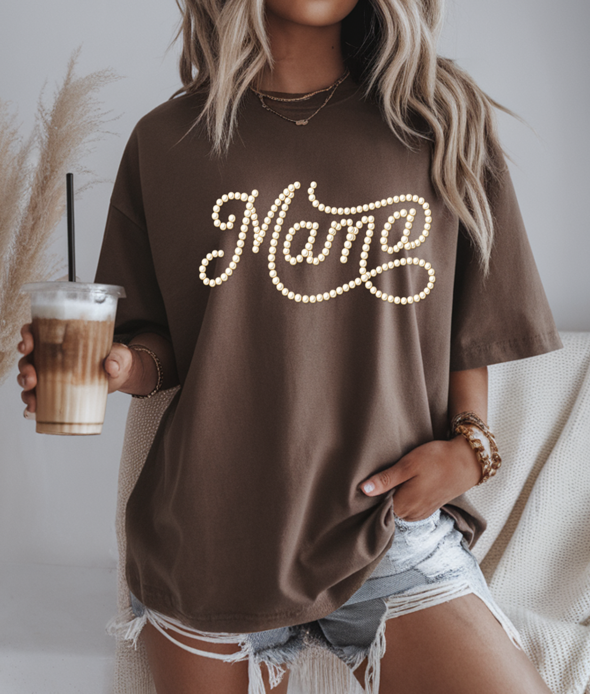 Faux Pearl Mama DTF Transfer