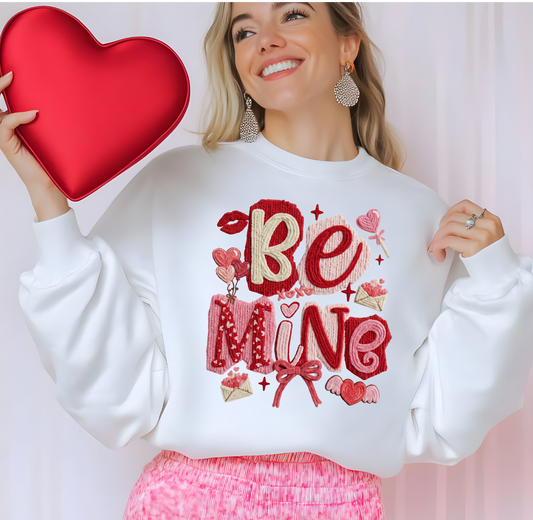 Faux Yarn Be Mine DTF Transfer