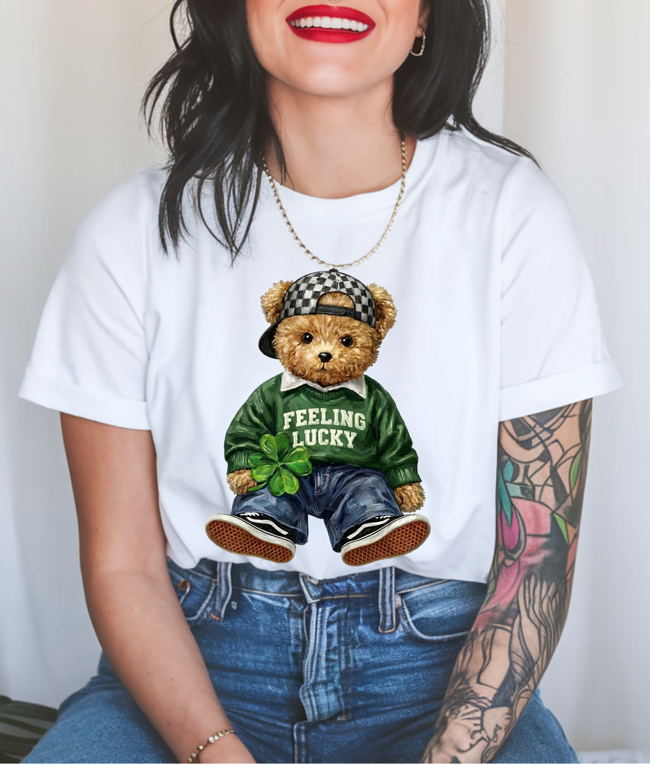 Feeling Luck Teddy DTF Transfer
