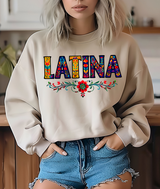Floral Latina Pride DTF Transfer