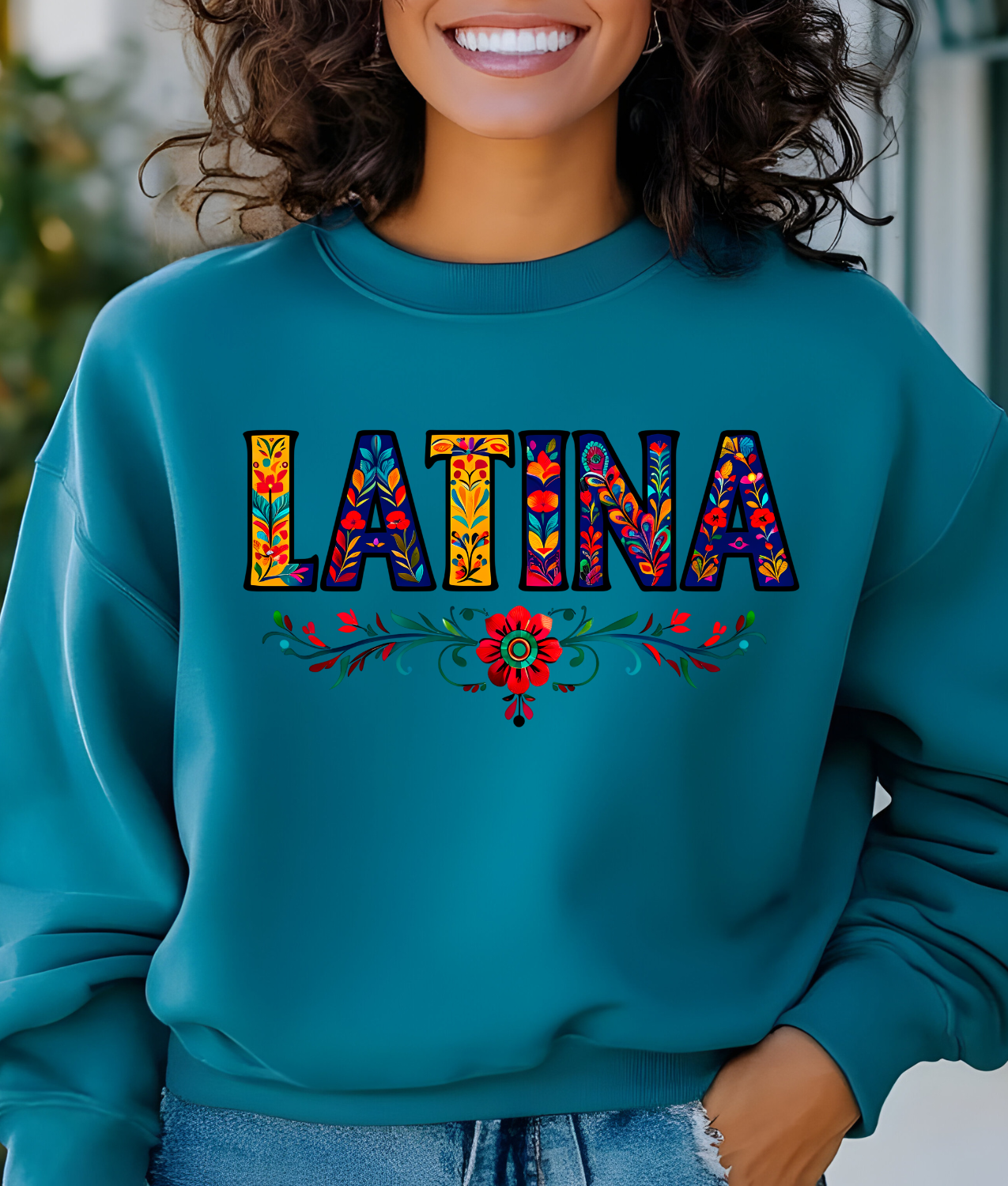 Floral Latina Pride DTF Transfer