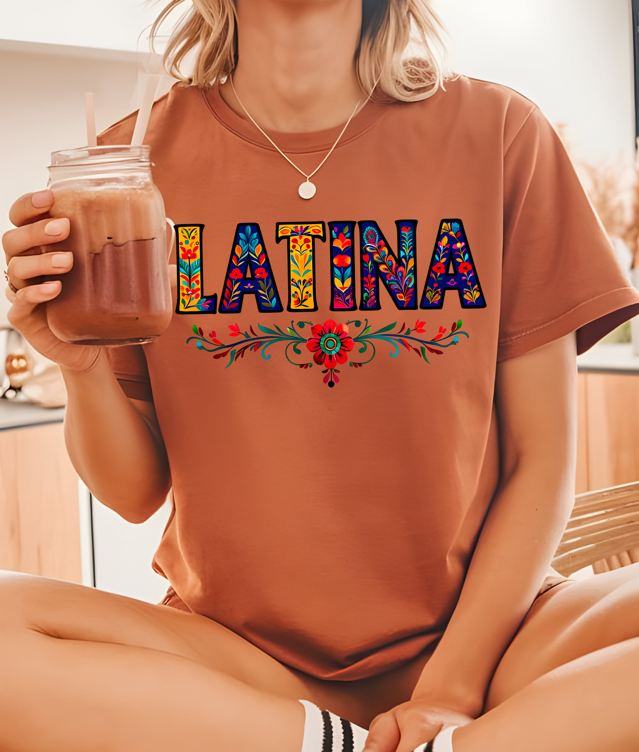 Floral Latina Pride DTF Transfer