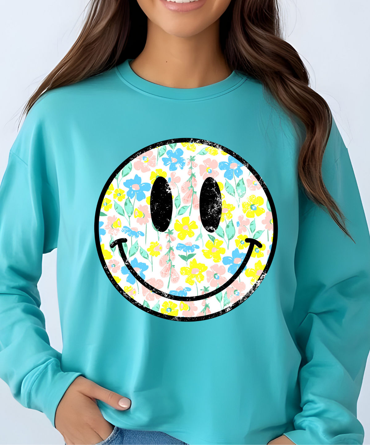 Simley Poppy Flower Smiley DTF – Poppy Transfers