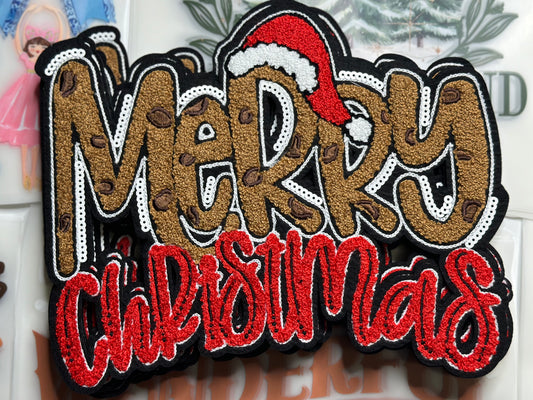 Merry Cookie Christmas Chenille Patch