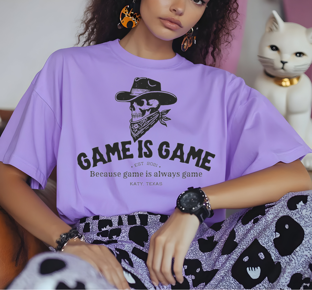 EXCLUSIVE! Game is Game Single Color Screen Print - Black Ink