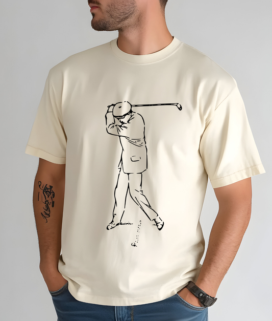 Hand Drawn Golfer DTF Transfer