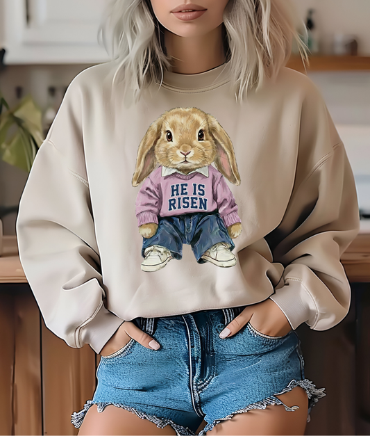 He is Risen Bunny DTF Transfer