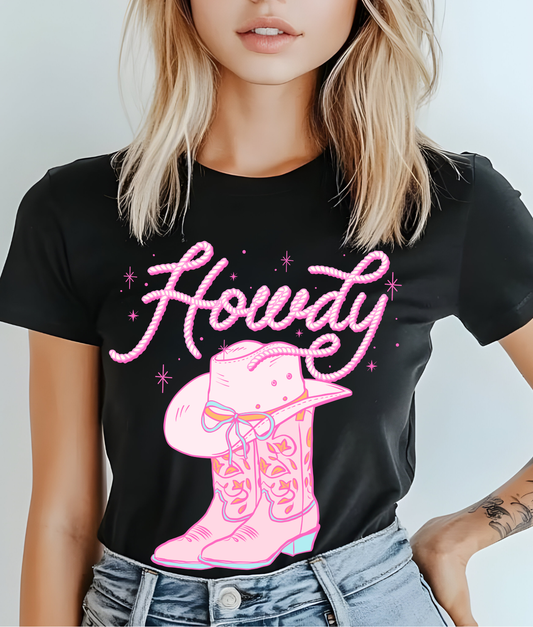 Howdy Girly Boots DTF Transfer