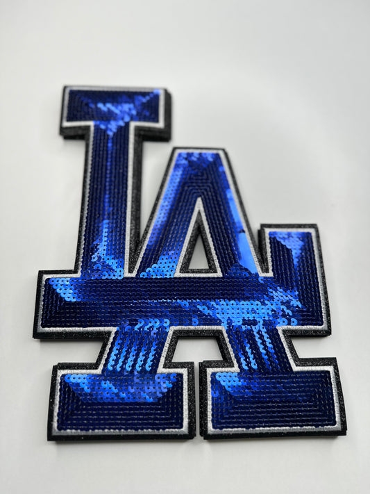 Blue LA Sequin Patch