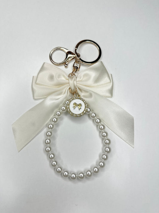 Ivory Bow Bag Charm
