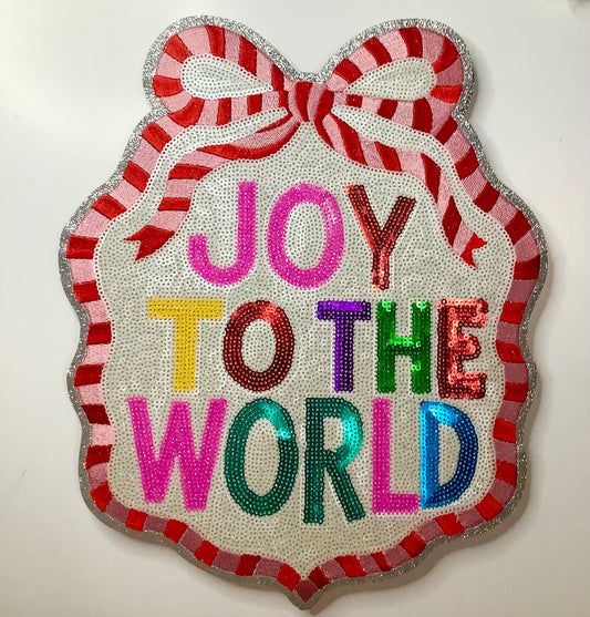 Joy to the World Sequin Patch