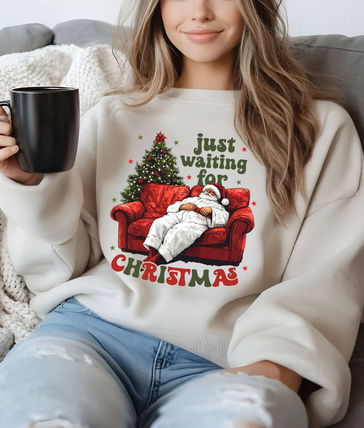 Just Waiting for Christmas DTF Transfer