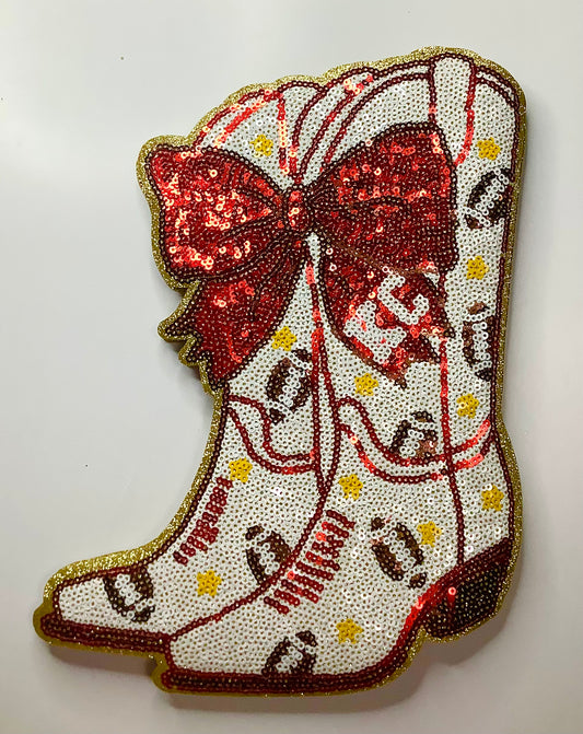 KC Football Boots Sequin Patch