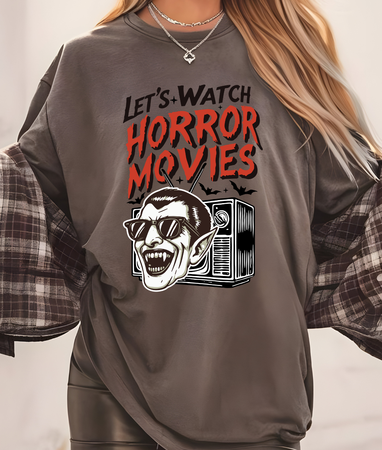 Lets Watch Horror Movies DTF Transfer