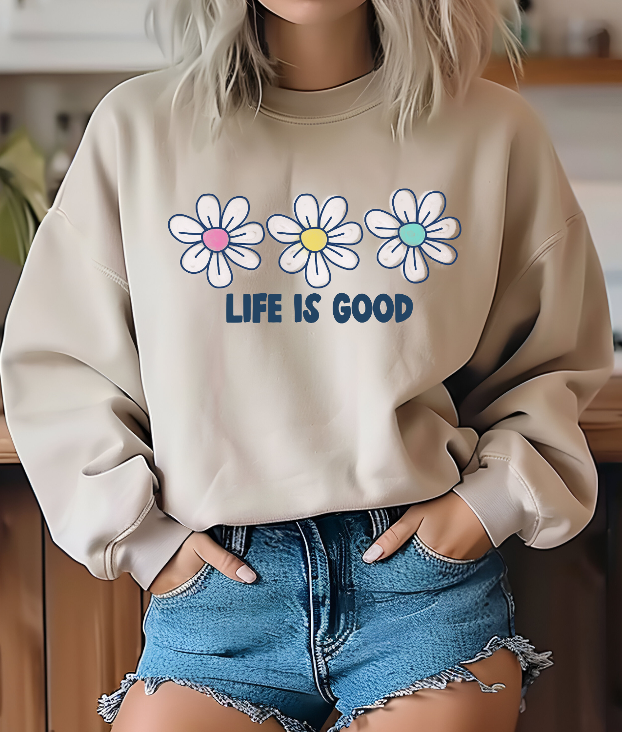 Life is Good Daisies DTF Transfer