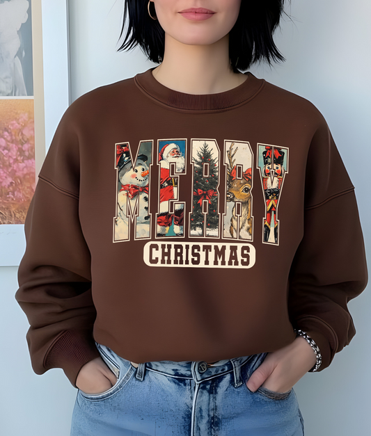 Merry Christmas Varsity DTF Transfer