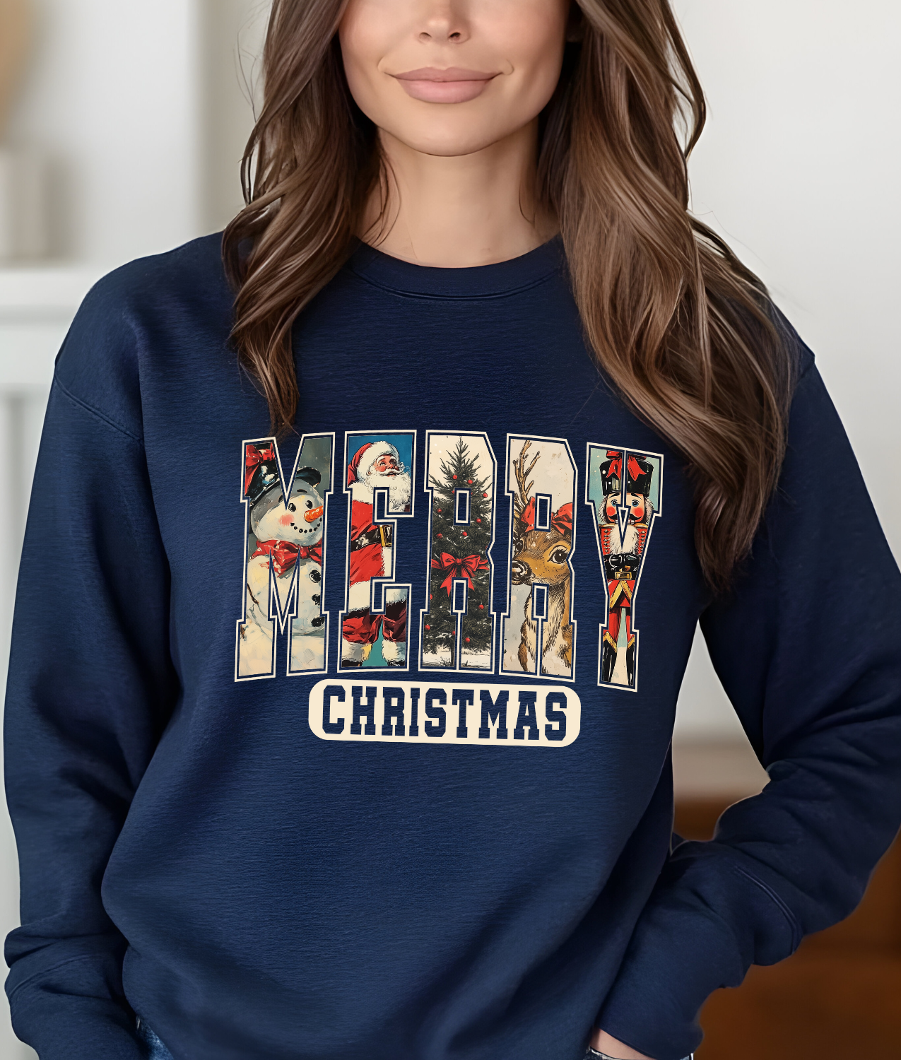 Merry Christmas Varsity DTF Transfer