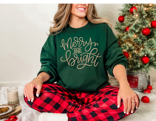 Merry and Bright Script DTF