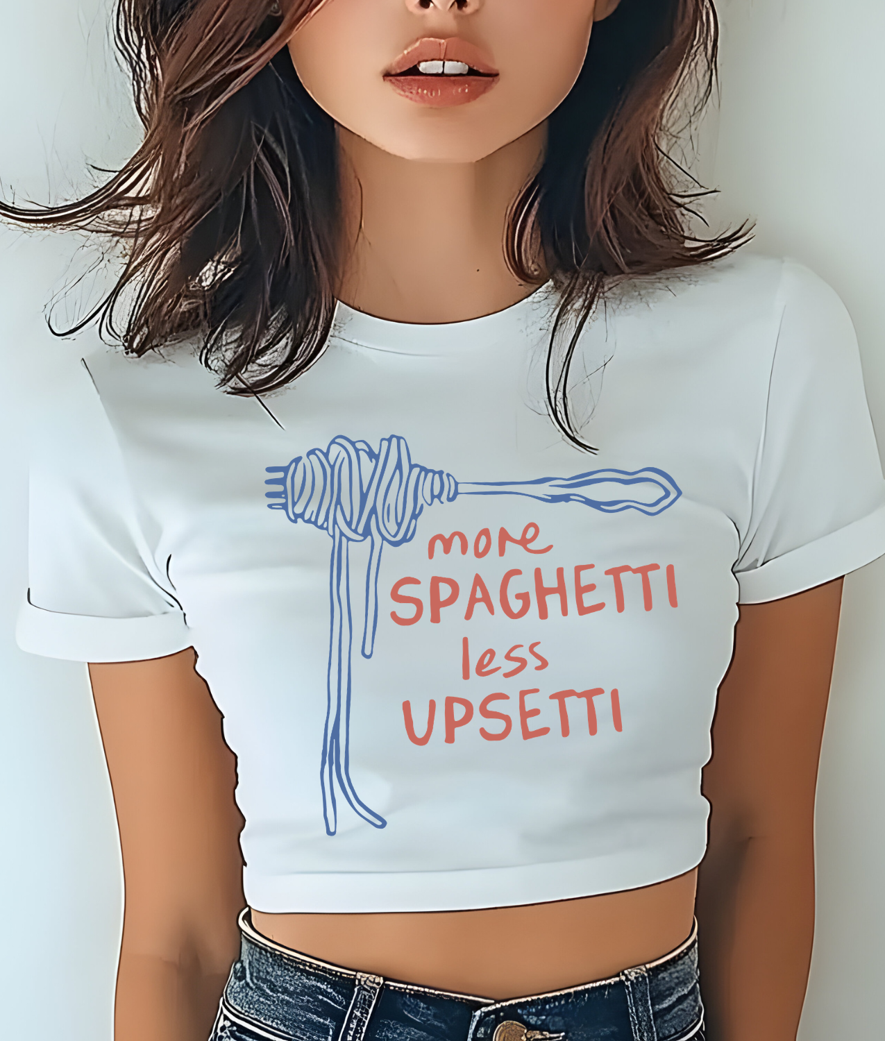 More Spaghetti Less Upsetti DTF Transfer