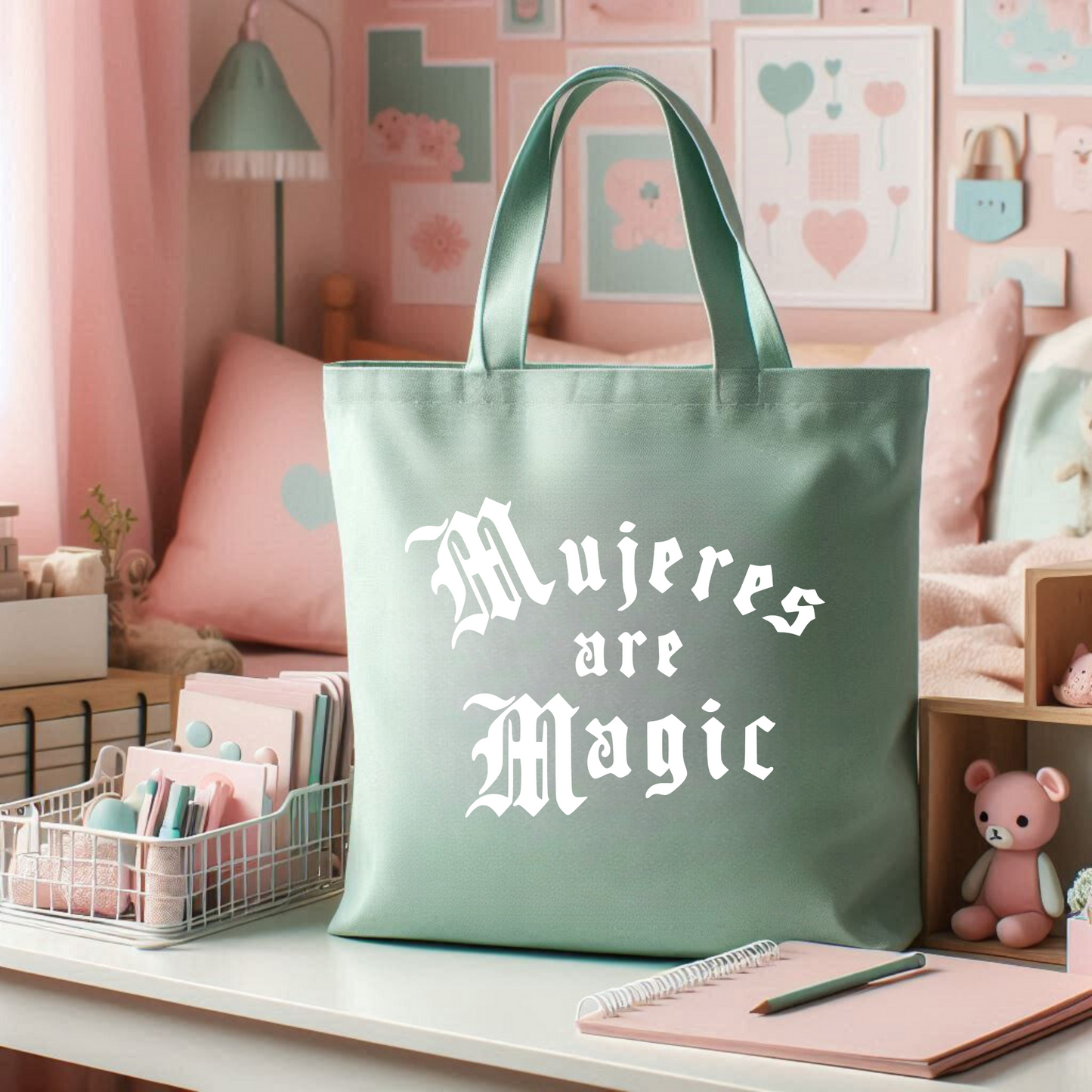 Mujeres are Magic Screen Print - White Ink