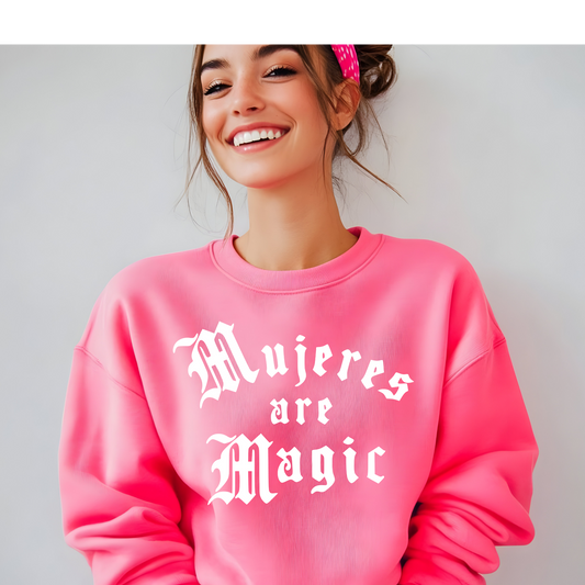 Mujeres are Magic Screen Print - White Ink