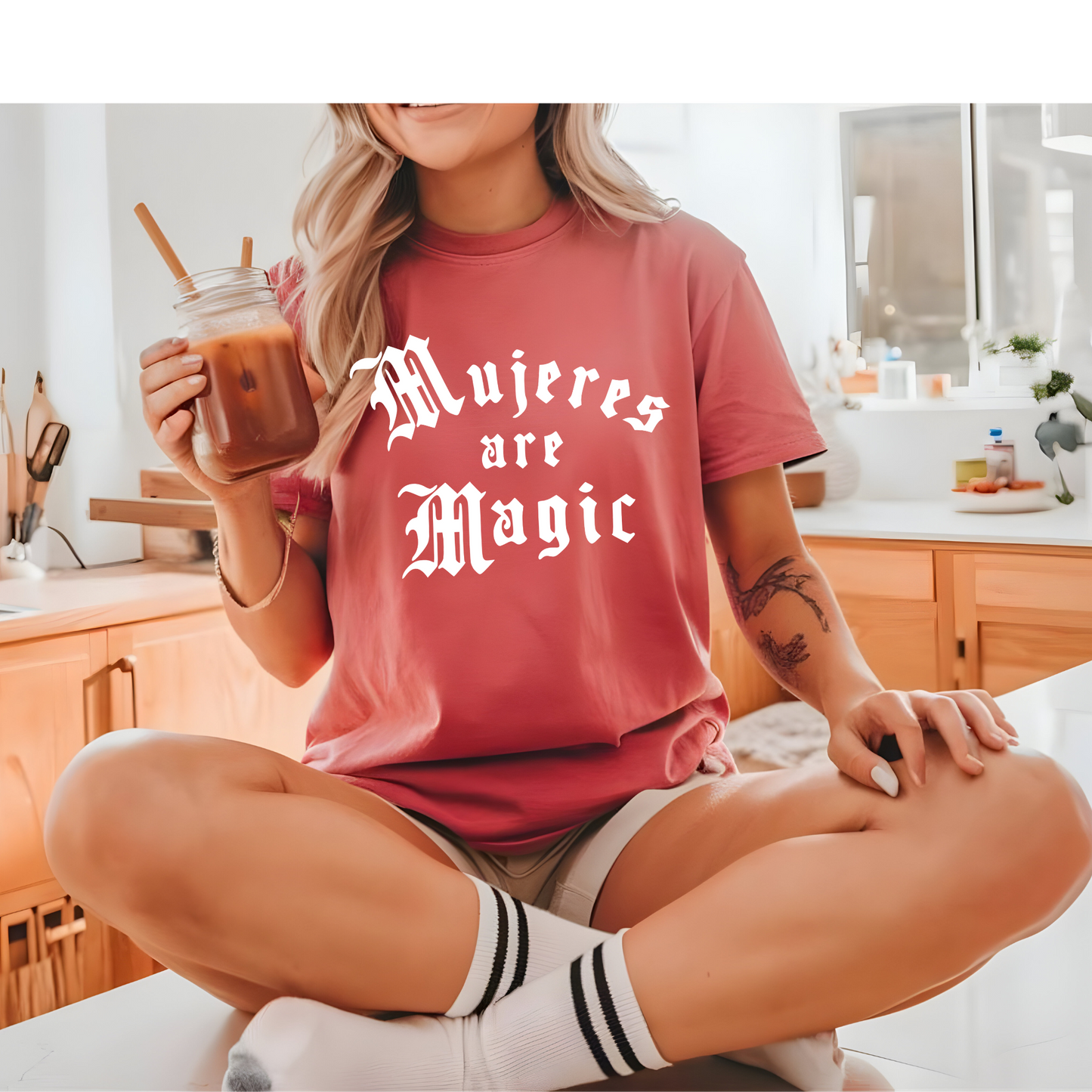 Mujeres are Magic Screen Print - White Ink