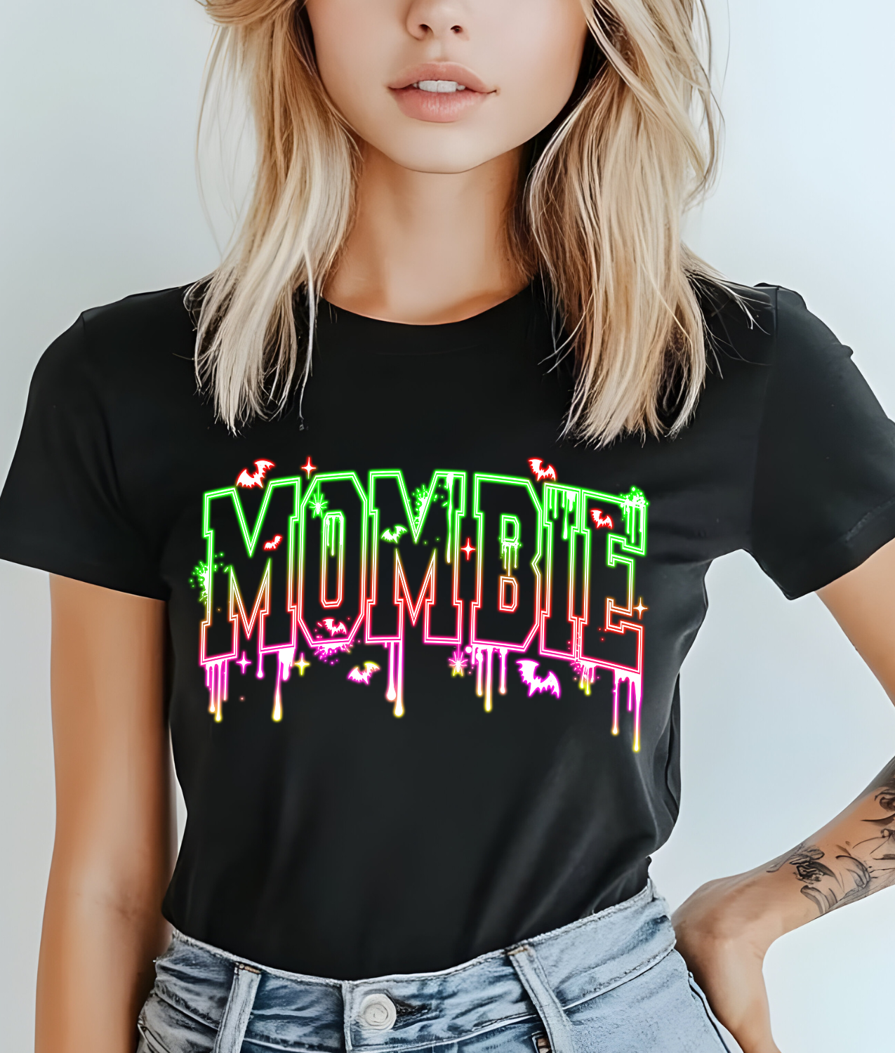 Neon Mombie DTF Transfer