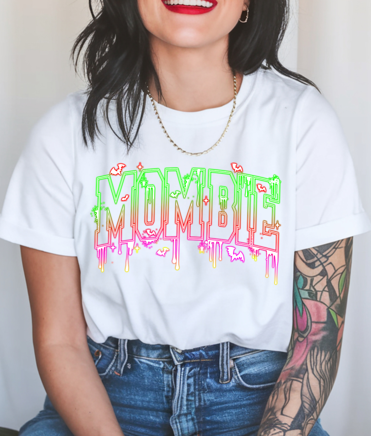 Neon Mombie DTF Transfer