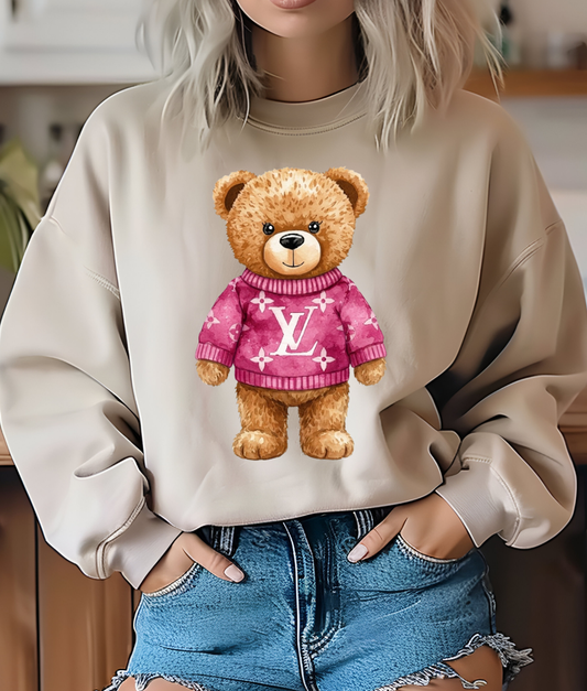 Pink Luxury Teddy DTF Transfer
