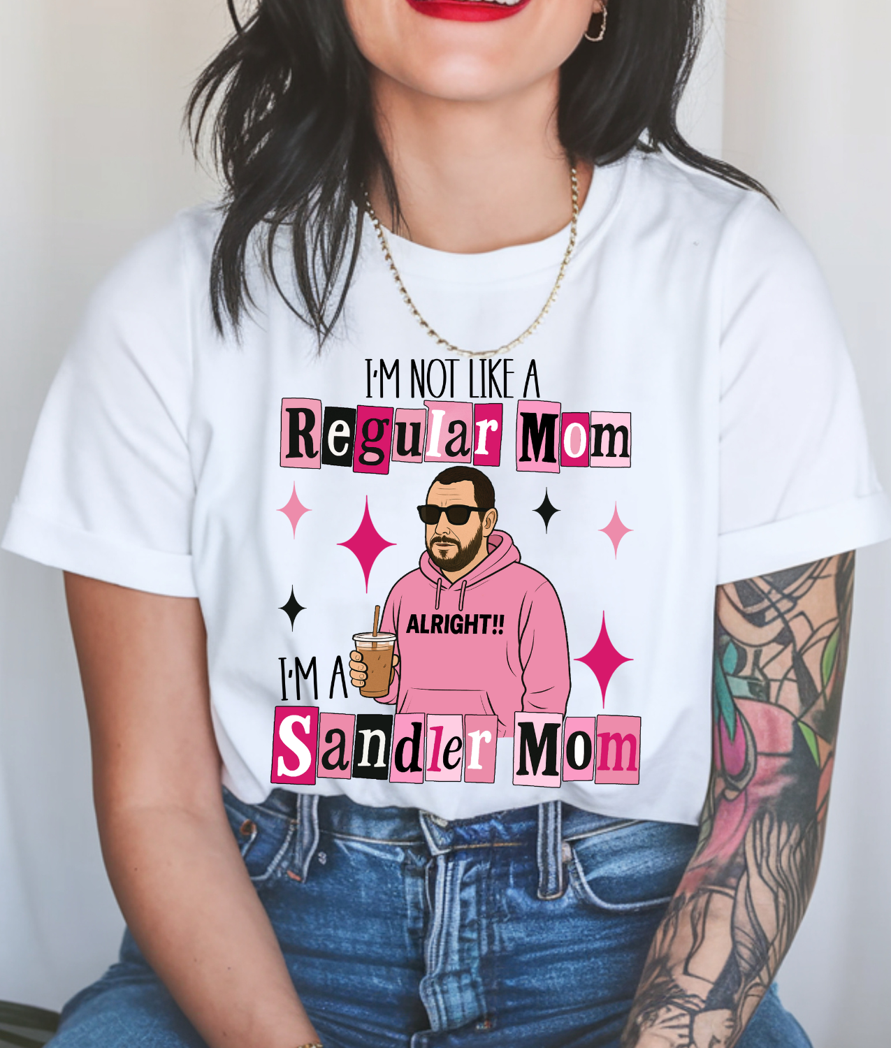 Pink Sandler Mom DTF Transfer