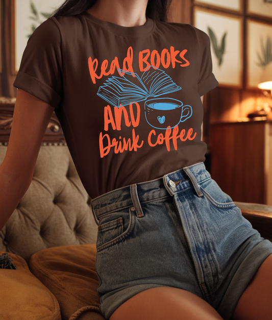 Read Books and Drink Coffee DTF Transfer
