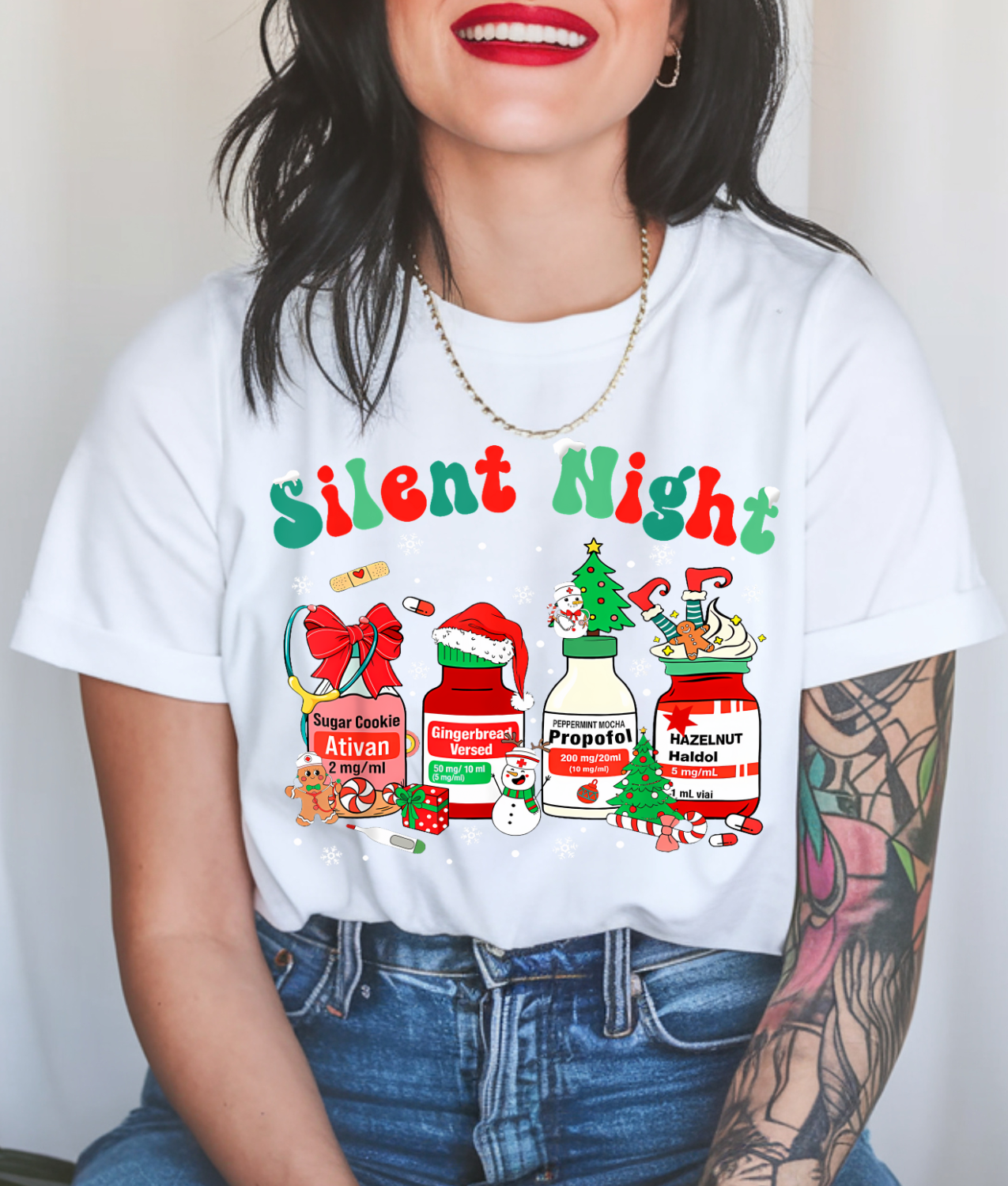 Retro Medical Silent Night DTF Transfer