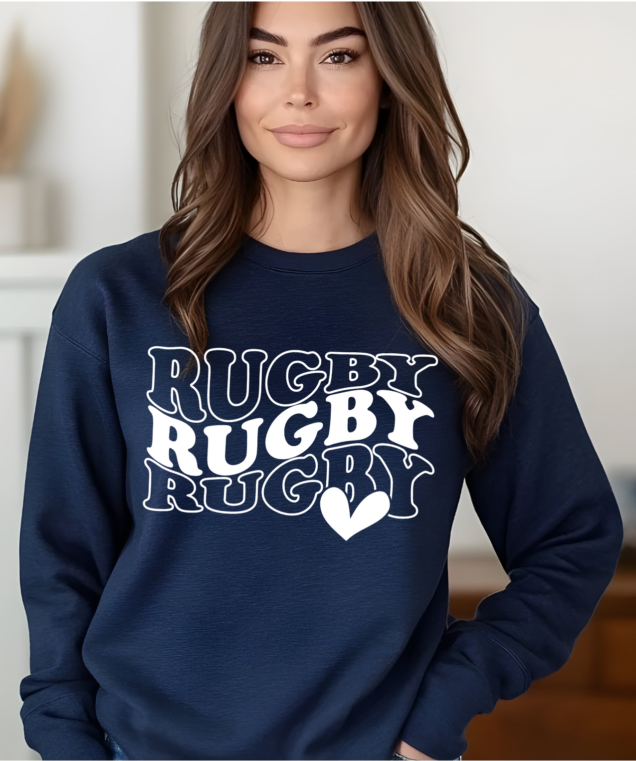 Rugby Single Color Screen Print - White Ink