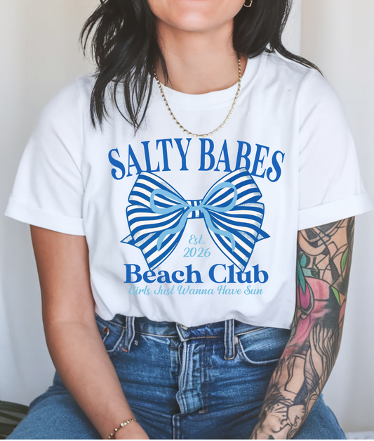 Salty Babes Beach Club - Blue DTF Transfer