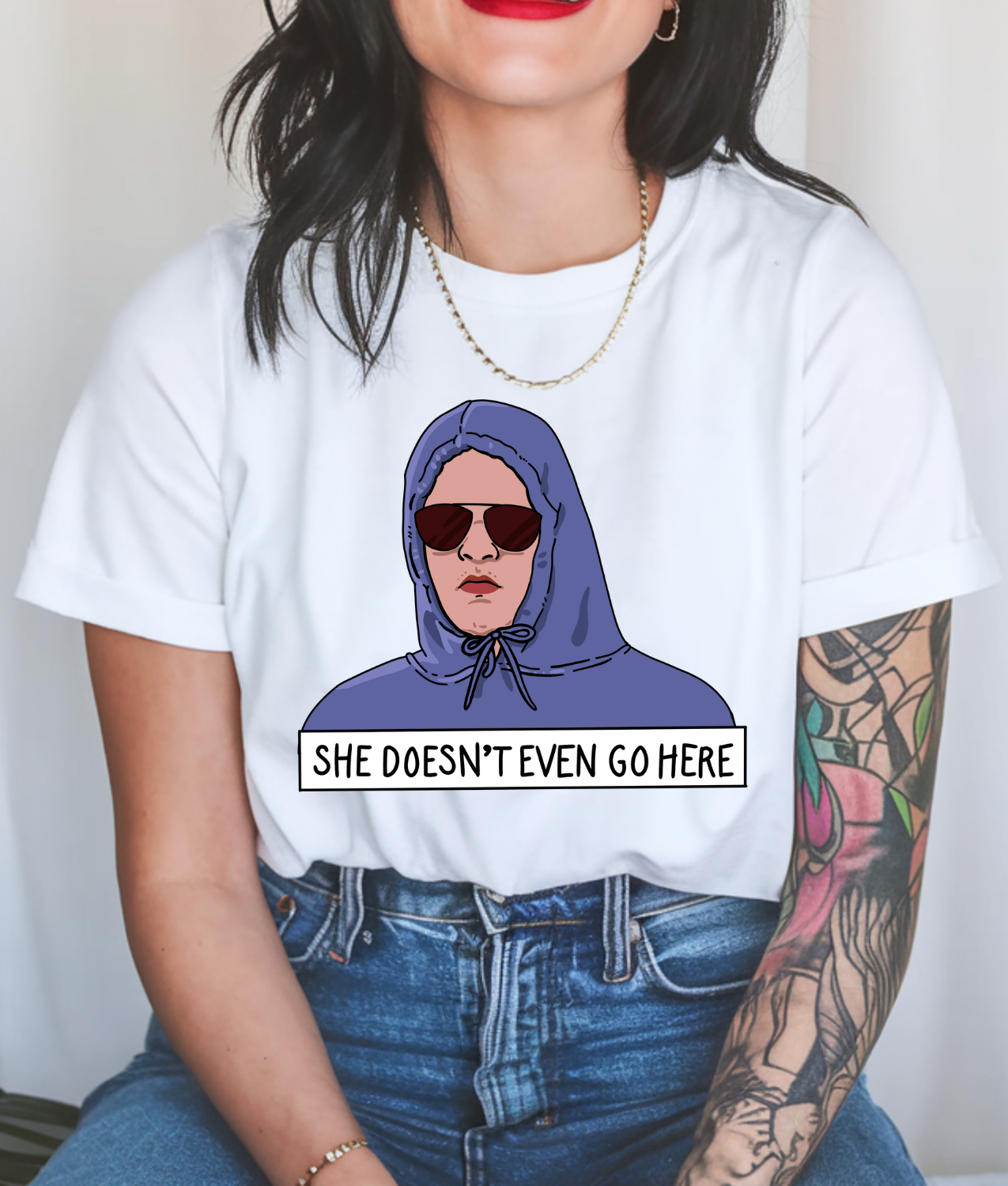 She Doesn't Even Go Here DTF Transfer