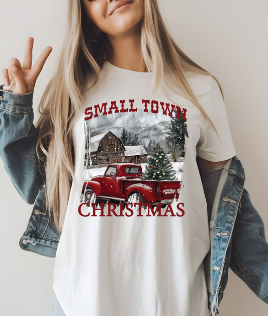 Small Town Christmas Truck DTF Transfer