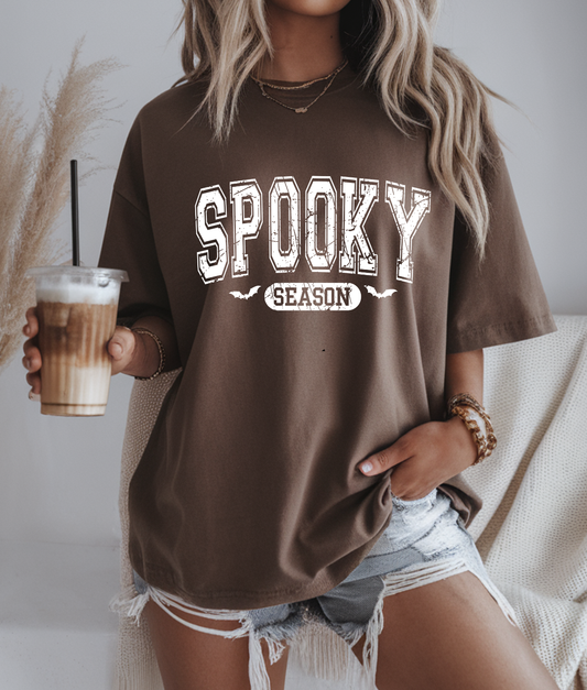 Spooky Season Varsity White DTF Transfer