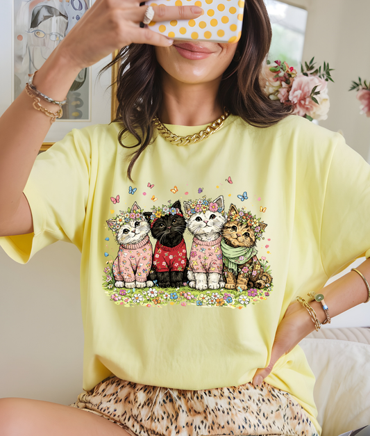 Spring Kitties DTF Transfer