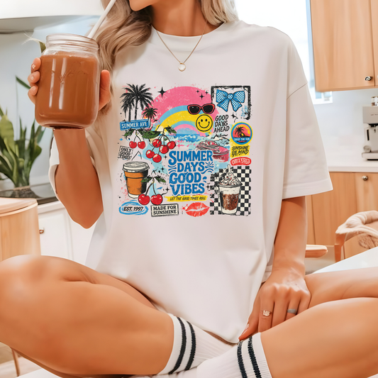 Summer Days Good Vibes DTF Transfer